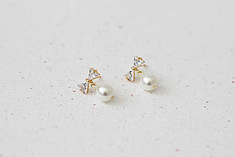 Náušnice - Svadobné perlové náušnice  (Okrúhla perla) - 15698481_