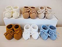 Detské topánky - Papučky pre bábätko (Smotanové) - 15698031_