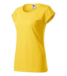 Polotovary - Dámske tričko FUSION žltý melír M4 - 15698236_