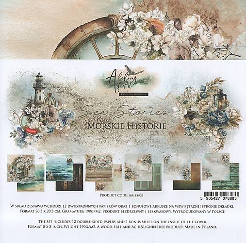 Papier - Scrapbook papier 8x8 Sea Stories - 15699095_