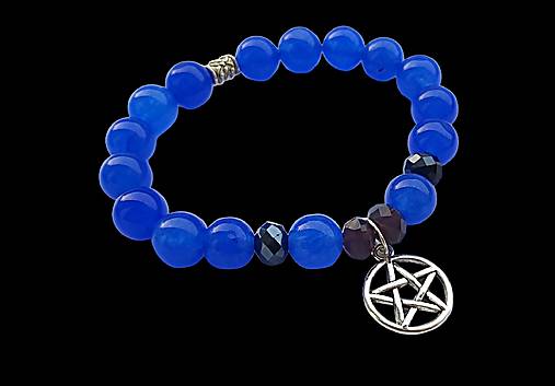 Náramky - Náramok Pentagram/Jadeit - 15699359_