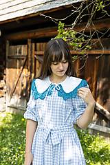Šaty - Upcyklované bavlnené kárované šaty ANNA - 15701146_