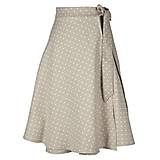 Sukne - LENA - áčková ľanová zavinovacia sukňa "RôZNE FARBY" - 15700151_