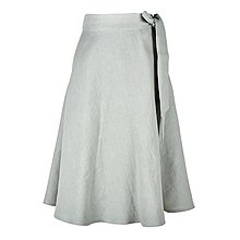 Sukne - LENA - áčková ľanová zavinovacia sukňa "RôZNE FARBY" (88_Mint) - 15700165_