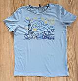 Topy, tričká, tielka - Tričko s Goghovou Hvězdnou nocí - 15699506_