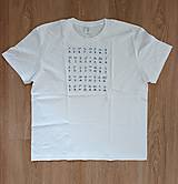 Pánske oblečenie - Bílé pánské bavlněné tričko - hlaholice - 15699523_