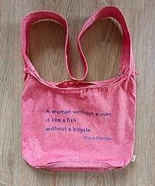 Iné tašky - Bavlněná taška s feministickým citátem - 15699450_