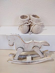 Detské topánky - Papučky pre bábätko (Béžové) - 15698660_
