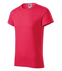 Polotovary - Pánske tričko FUSION červený melír M7 - 15699171_