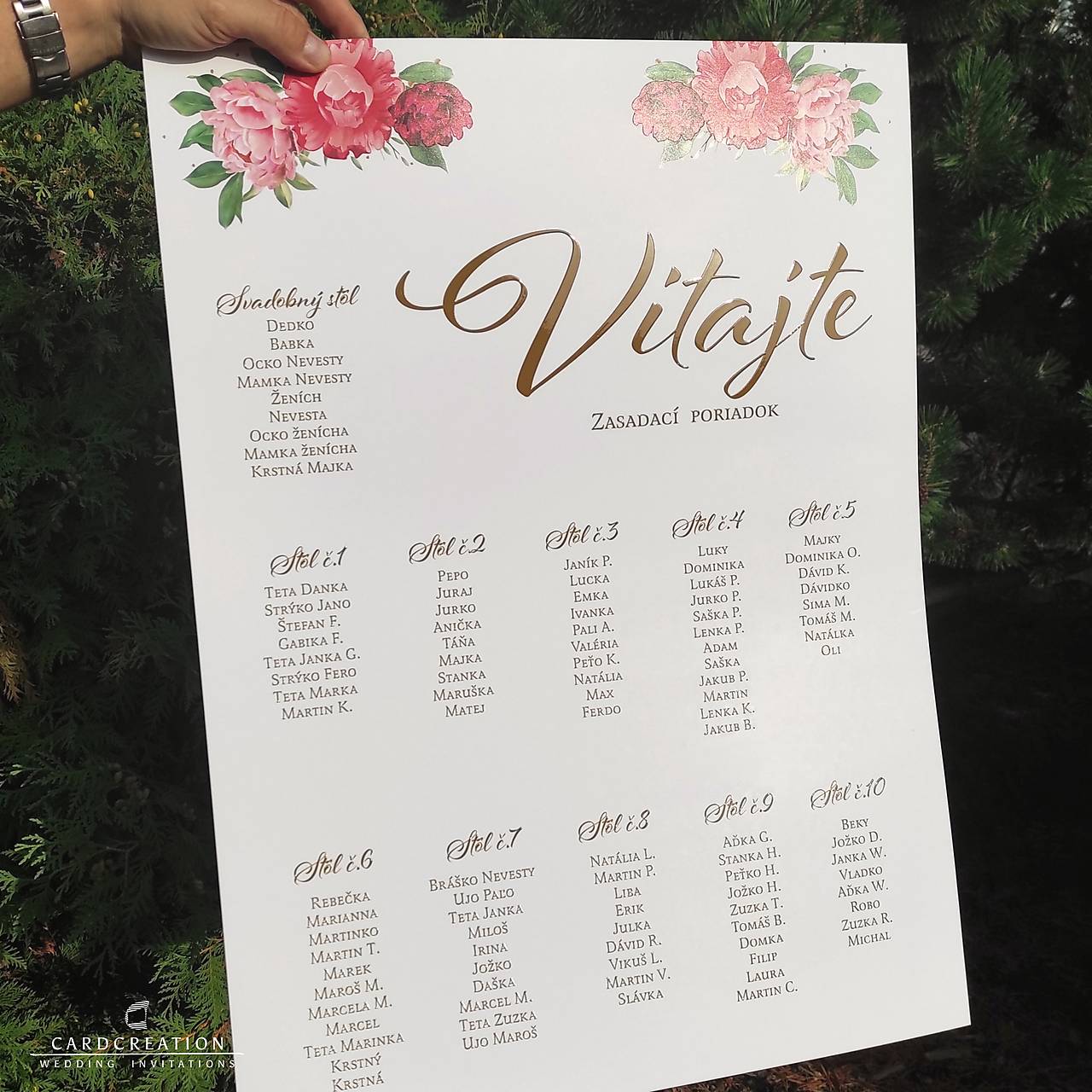 Zasadací poriadok na svadbu ZP004