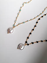 Náhrdelníky - Penelope - náhrdelník v štýle ruženca s perlou a spinelom - 15699420_