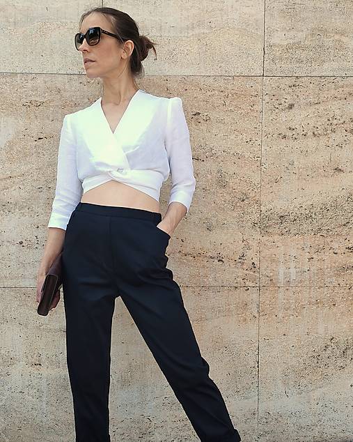 Topy, tričká, tielka - Crop top TWIST - 15699548_