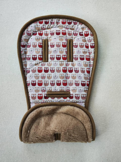 Detský textil - VLNIENKA podložka do kočíka VALCO SNAP Ultra Trend 100% merino top super wash Camel Sovička červená - 15702557_