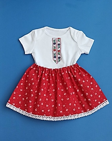 Detské oblečenie - Bejby KROJ - dievčenský, kojenecký ľudový odev: body a sukňa - 15703024_