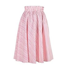 Sukne - ELA - áčková sukňa s vreckami (16_ružové pásiky) - 15701436_