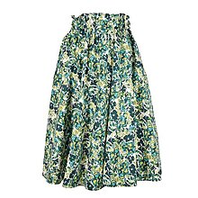 Sukne - ELA - áčková sukňa s vreckami (89_tyrkysovozelené kvety) - 15701448_