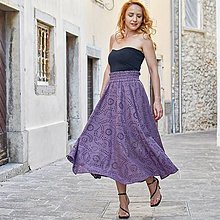 Sukne - ALEXANDRINA - madeirová sukňa "RôZNE FARBY" (MIDI - dĺžka 80cm) - 15701749_