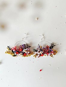 Náušnice - Kvetinové náušnice "hry o šťastie" - dve veľkosti   (Náušnice 6 cm, háčik chirurgická oceľ) - 15702982_