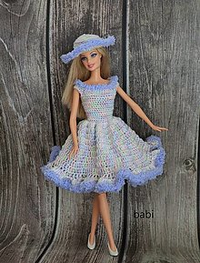 Hračky - Háčkované šaty pre Barbie - 15703598_