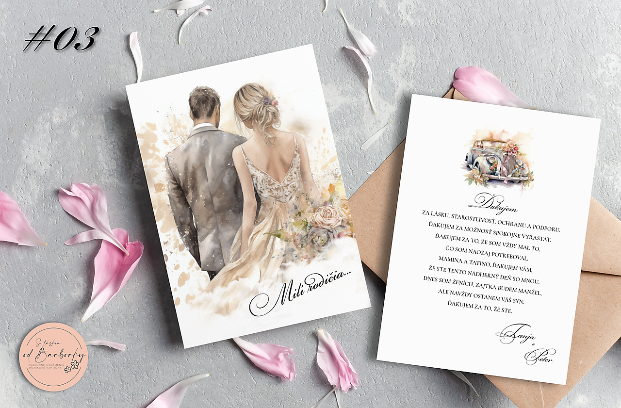 Poďakovanie rodičom