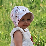 Detské čiapky - Letný detský čepiec sova výberová bavlna - 15704430_