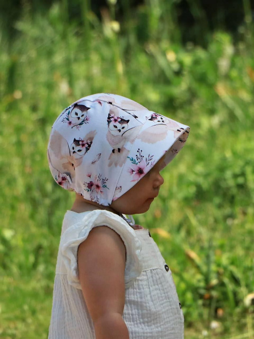 Letný detský čepiec sova výberová bavlna