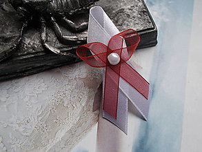 Svadobné pierka - svadobné pierka v bordo - 15704817_
