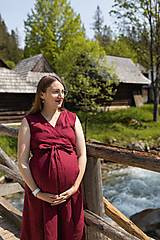 Šaty - Ľanové zavinovacie šaty bez rukávov - 15705043_
