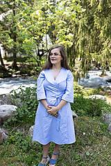Šaty - Bavlnené upcyklované zavinovacie šaty - 15706433_