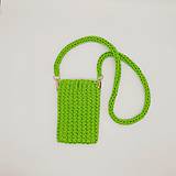 Kabelky - MINI kabelka na mobil (kiwi zelená (popruh cca 100cm)) - 15703944_