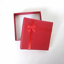 Obalový materiál - Darčeková krabička 8,0x8,0x3,2 cm (Červená) - 15706479_