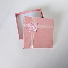 Obalový materiál - Darčeková krabička 8,0x8,0x3,2 cm (Ružová) - 15706481_
