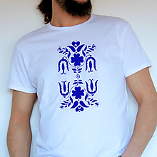 Pánske oblečenie - pánske tričko inšpirované ľudovou výšivkou - 15707592_