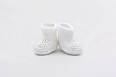 Detské topánky - Biele papučky BAVLNA - 15707643_