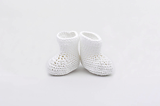 Detské topánky - Biele papučky BAVLNA - 15707643_