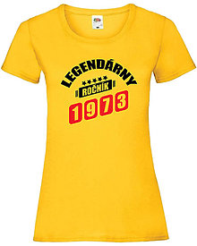 Topy, tričká, tielka - Legendárny ročník .......... dámske (XS - Žltá) - 15708353_