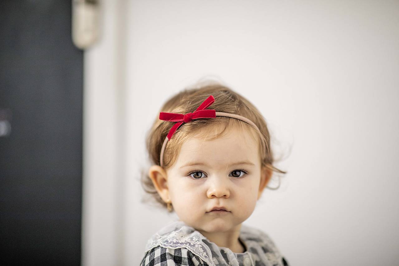 Zamatová baby čelenka