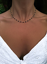 Náhrdelníky - Monaco - náhrdelník z brúseného čierneho spinelu - 15707094_