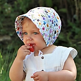 Detské čiapky - Letný detský čepček „ Violet “ - 15710135_