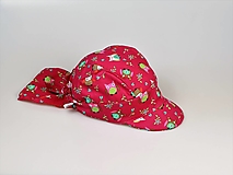 Detské čiapky - Letný detský šilt sova na ružovofialovej - 15710176_
