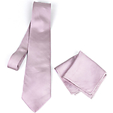 Pánske doplnky - SET Hodvábna kravata + vreckovka v staro ružovej farbe, ručná výroba - 15709095_