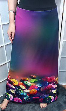 Sukne - Dlouhá sukně - knoflíky S - XXL - 15708957_