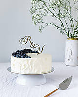 Dekorácie - Zápich na tortu svadobné iniciály - 15709075_