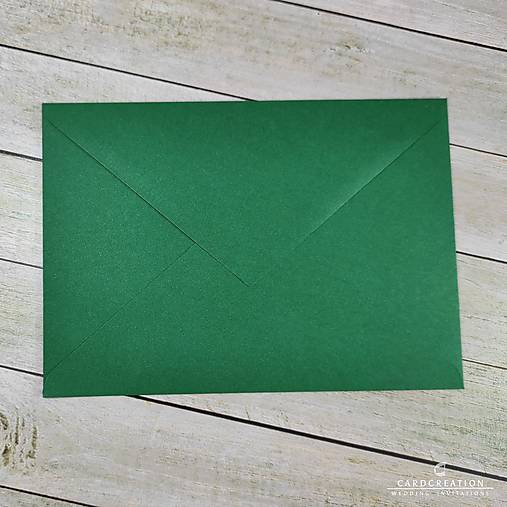 Obálky na svadobné oznámenia - Zelená C6
