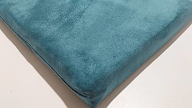 Úžitkový textil - Sedák na lavicu-zamatový vzhľad -farba morská - 15712524_