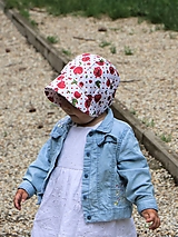 Detské čiapky - Letný detský čepiec čerešne prémiová bavlna - 15712139_