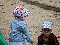 Detské čiapky - Letný detský čepiec čerešne prémiová bavlna - 15712141_
