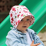 Detské čiapky - Letný detský čepiec čerešne prémiová bavlna - 15712146_