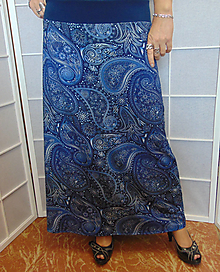 Sukne - Dlouhá sukně kašmírový vzor S - XXL - 15711811_