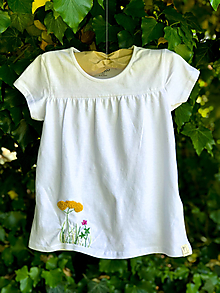 Detské oblečenie - Ručne vyšívané detské tričko - lúka - 15712436_